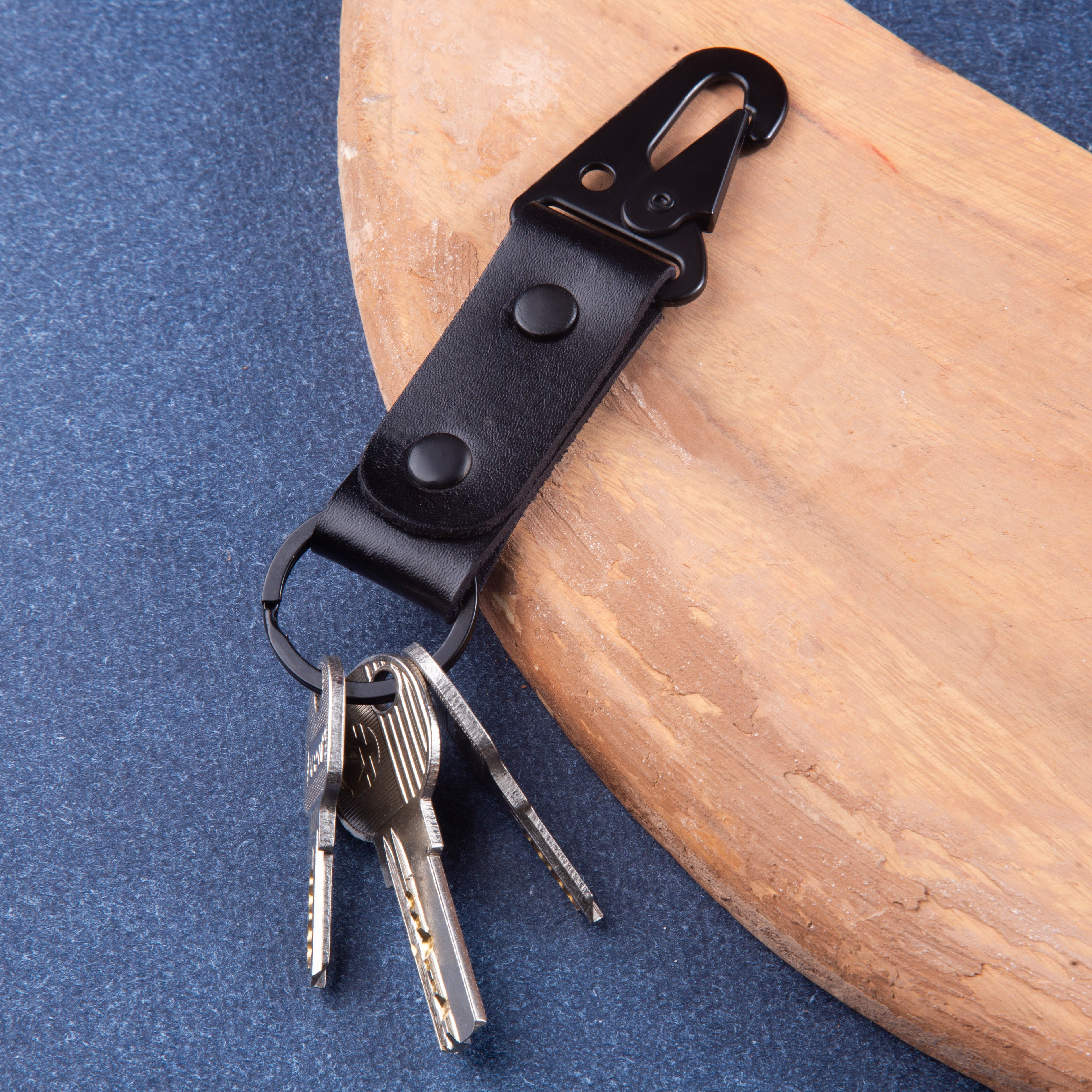 Black Carabiner Key Chain