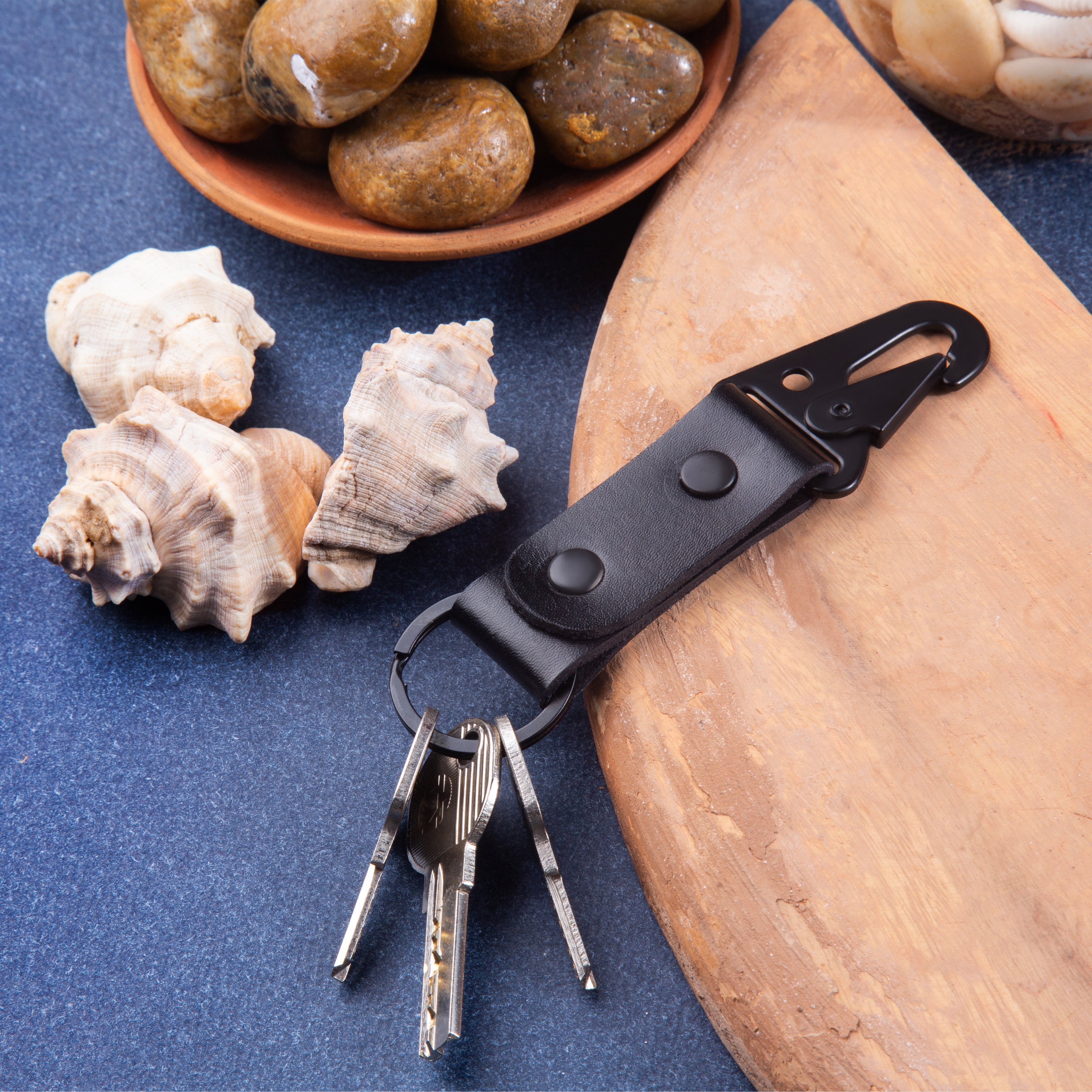 Black Carabiner Key Chain