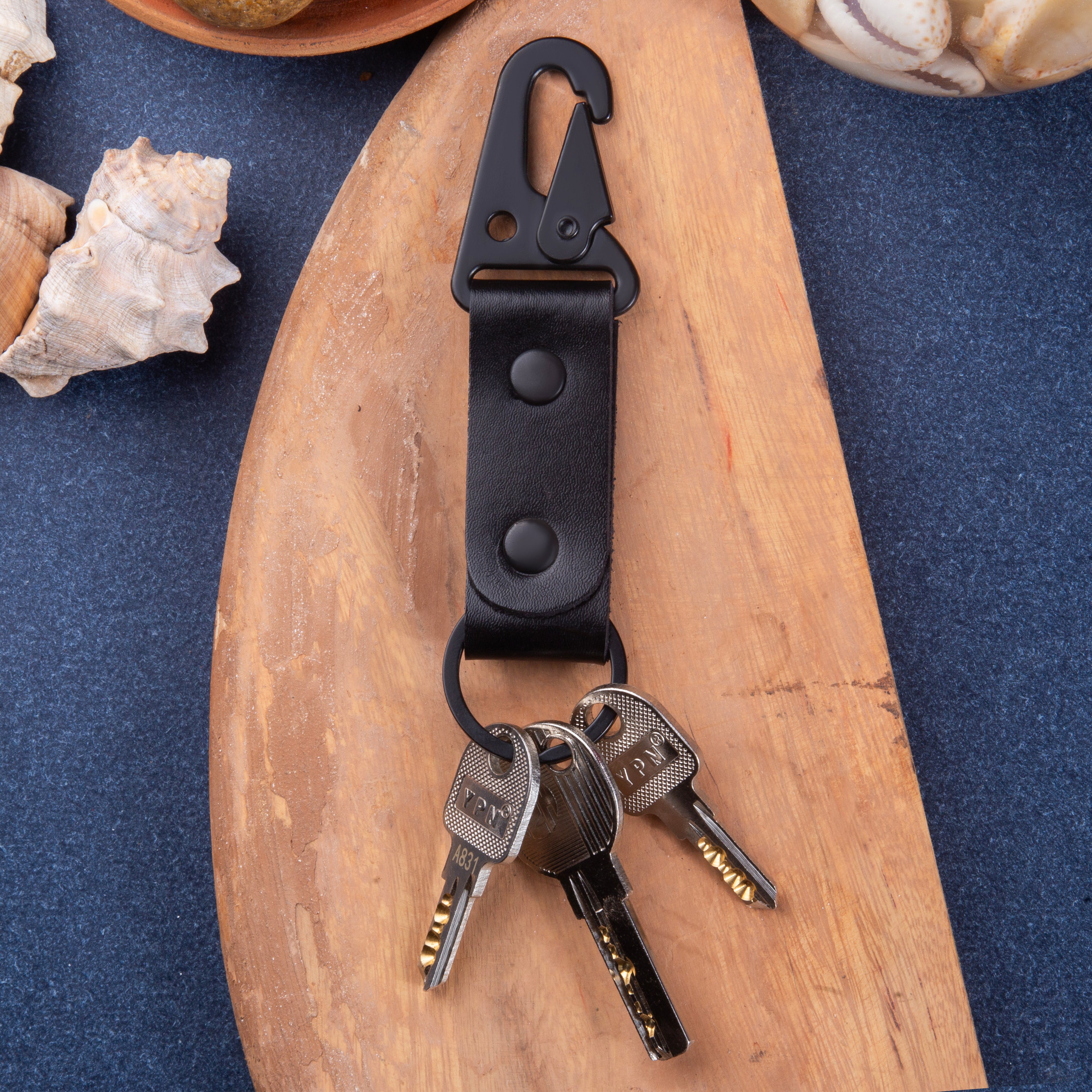 Black Carabiner Key Chain