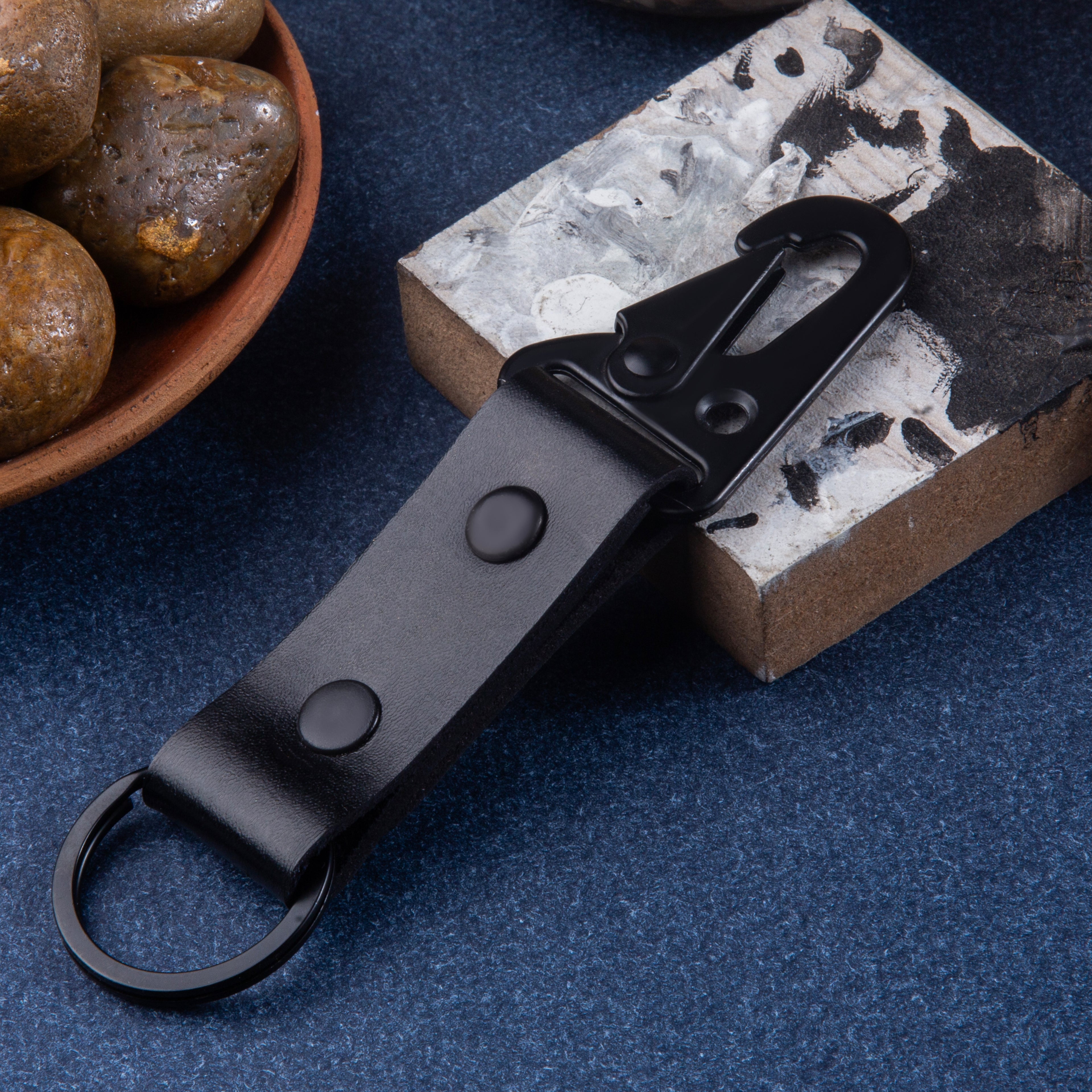 Black Carabiner Key Chain