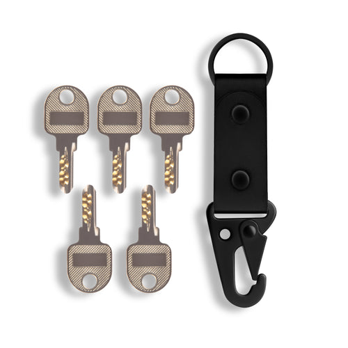 Black Carabiner Key Chain
